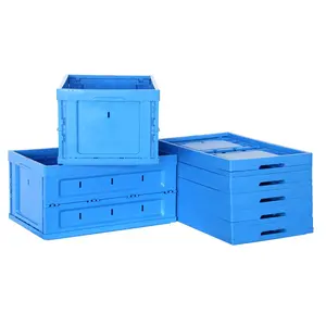 Nhà máy trực tiếp bán Chất lượng cao nhựa lưu trữ có thể gập lại Crate với xử lý thoải mái