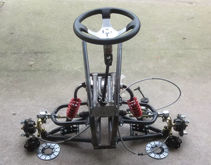 Complete Steering and Front Suspension Kit, Heavy Duty Components for ATV Go Kart Karting Use
