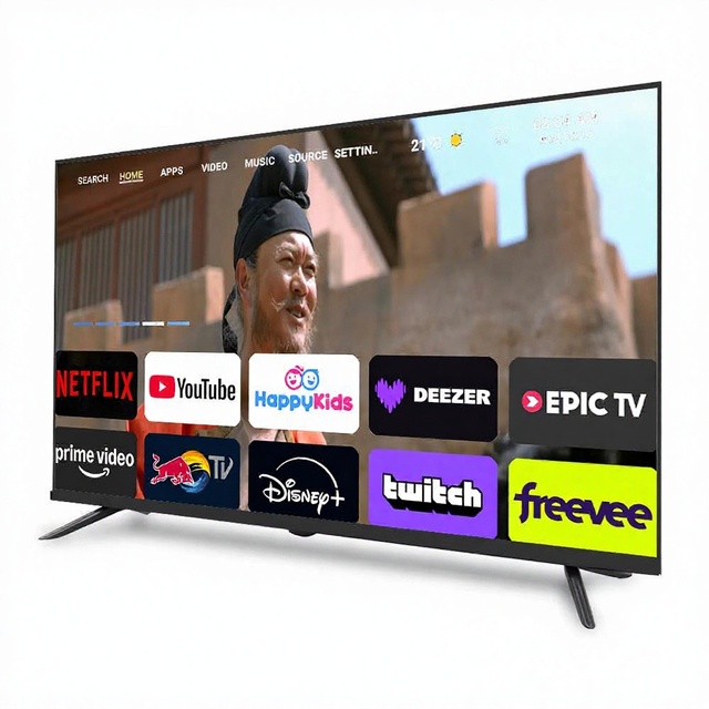 OEM 50 Inch Smart LED TV Full HD 1080p 2K Android TV with Flat Screen LAN Interface for Hotels