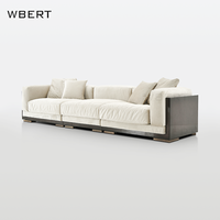 WBERT Nuevo Diseño Único Champán Dos Tonos Terciopelo Hecho a Mano Grieta de Hielo Combinación de Tres Asientos para Sala de Estar Muebles PARA EL Hogar