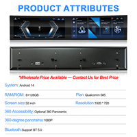 Navihua Écran incurvé 32 pouces Tableau de bord Compteur de vitesse Panneau LCD Autoradio Android Carplay Navigation pour BMW Série 5 F10/F11/F18