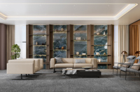 Ensemble de canapés de bureau modernes en tissu, modulaires, avec structure en bois massif, éponge haute densité et pieds en métal, pour usage commercial (hôtels)