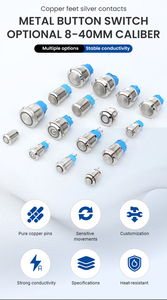 12/16/19/22 Mét thép không gỉ điện tử <span class=keywords><strong>push</strong></span> <span class=keywords><strong>button</strong></span> chuyển IP65 không thấm nước tự-đặt lại điều khiển công nghiệp sử dụng vít thiết bị đầu cuối - Product Image 4