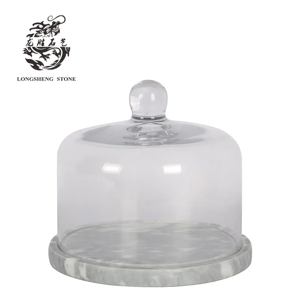 Hot Selling Transparent Marble Glass Dome Cake Cover Eco-Friendly Acrylic Wedding Cake Mold High Quality Safe Safe for Baking