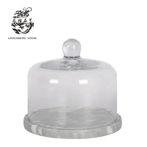 Hot bán đá cẩm thạch trong suốt Glass Dome bánh bìa cho đám cưới