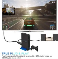 Adaptateur Plastatio2 vers HDMIAdapter certifié CE/FCC Aucun pilote requis Plug and Play pour les consoles de jeu