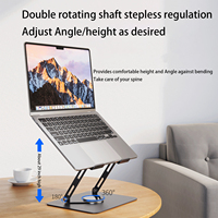 Support pour ordinateur portable Support en acier au carbone pour augmenter le refroidissement Cadre Jeu Cette étagère en métal peut être tournée à 360 degrés Cadre de levage