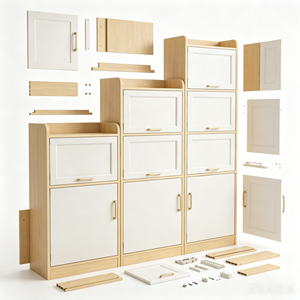 Multilayer <strong>Wooden</strong> Modern Dustproof Bookshelf Open Storage Display Rack Standing <strong>Bookcase</strong> School Hotel Home Office Furniture - Product Image 5