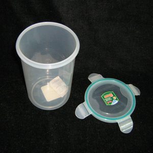 <b>Plastic</b> Cylinder Food <b>Storage</b> <b>Container</b> Set Airtight Clip On Lid Household Kitchen Use - Product Image 5