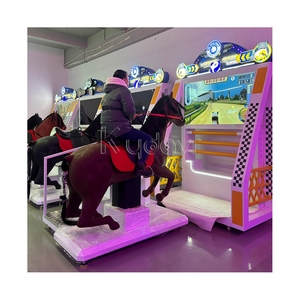 <span class=keywords><strong>Parque</strong></span> de atracciones carnaval eléctrico que funciona con monedas deporte dorado caballo real Arcade simulador <span class=keywords><strong>oeste</strong></span> vaquero máquina de juego de carreras de caballos - Product Image 6