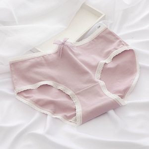 Nouvelle conception, culotte pour filles à pois, tricotée, à porter tous les jours, culotte en coton pour femmes, <span class=keywords><strong>taille</strong></span> mi-<span class=keywords><strong>haute</strong></span> - Product Image 2
