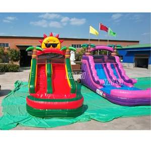 Tobogán Acuático Inflable Tropical <span class=keywords><strong>con</strong></span> <span class=keywords><strong>Piscina</strong></span>, Tobogán Acuático de una Sola Vía <span class=keywords><strong>con</strong></span> Palmera, <span class=keywords><strong>Casa</strong></span> de Brinco para Niños, Diversión Acuática de <span class=keywords><strong>Verano</strong></span> para el Patio Trasero - Product Image 6