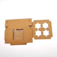 Boîte auto-élevante personnalisée en papier couché de haute qualité, recyclable et alimentaire, avec fenêtre transparente pour sushis et sucre, gaufrage inclus