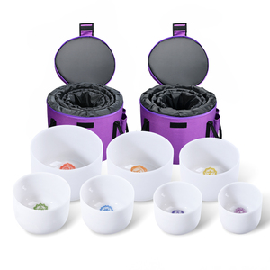 Successo smerigliato Charka Design Crystal Sound Bowl quarzo canto ciotole di cristallo Set 432Hz Tacas De Cristal De quarzo - Product Image 4