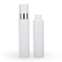 Bouteille en plastique PET vide pour parfum, soin de la peau, tonique, 100 ml, 120 ml, 150 ml, emballage cosmétique avec vaporisateur argenté