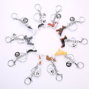 Porte-clés 3D en métal en gros, pendentif chien, chiot, Corgi, Berger, Beagle, souvenir animal de compagnie, décoration de sac - Product Image 1