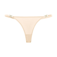 Luxuriöser Metall-Dekor Seiden-G-String Nahtlose Atmungsaktive Sexy Damenslips Hochwertige Damenunterwäsche Schicke Minimalistische T-Back Slips