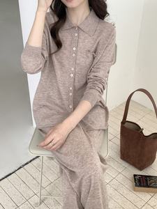 <span class=keywords><strong>Pantalon</strong></span> et <span class=keywords><strong>pantalon</strong></span> en <span class=keywords><strong>laine</strong></span> mérinos 100% de haute qualité pour femmes Design à jambes larges - Product Image 4