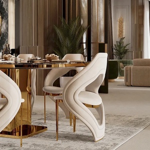 High end di lusso con schienale alto sedie beige sedia singola sedia <span class=keywords><strong>da</strong></span> pranzo artistica villa <span class=keywords><strong>soggiorno</strong></span> sala <span class=keywords><strong>da</strong></span> pranzo <span class=keywords><strong>mobili</strong></span> - Product Image 1