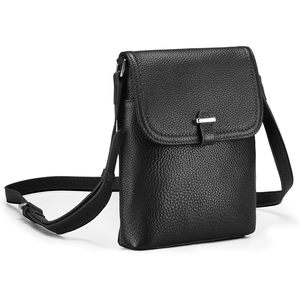 Bolso bandolera de cuero con bloqueo RFID para mujer |   Bolso de Hombro Pequeño Estilo Vintage |   Mini Bolso de Mano con Ranura para Tarjetas - Product Image 1