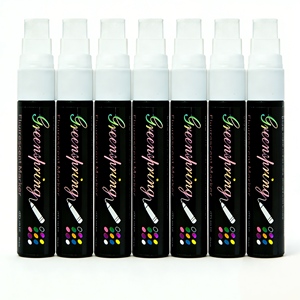 ปากกาไวท์บอร์ดชนิดน้ำ หัวแบนกว้าง 15 มม. สำหรับเขียนบนกระจก กระดาน LED และหิน - Product Image 3