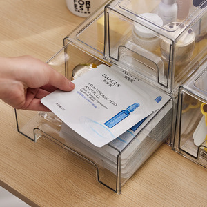 Acrylic Cosmetic Storage <b>Box</b> With Drawers Stackable Multi Layer Skin Care Organizer Transparent <b>Makeup</b> Organizer - Product Image 1