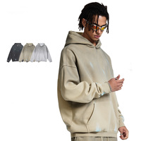 Sweat à capuche ample en coton peint à la main pour homme, nouvelle collection automne-hiver, style streetwear, marque de créateur, 380g, poids lourd