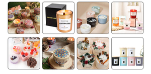 Vente en gros de <span class=keywords><strong>petites</strong></span> boîtes en étain pour bougies parfumées à la cire de soja, senteur de Noël, pots à bougies en fer, étiquette privée, fabrication sur mesure, décorés - Product Image 4