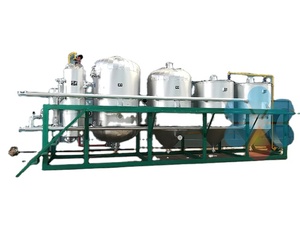 Petite installation de raffinage d'huiles végétales, capacité de 1 à 5 TPD pour huiles de soja, arachide, tournesol, palme et autres, garantie de 3 ans - Product Image 1