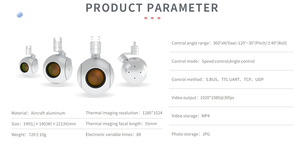 INYYO R55 55mm Large Length <b>Thermal</b> Gimbal <b>Camera</b> 1280*1024 Resolution with AI Recognition for Drones Accessories - Product Image 6