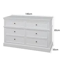 Commode à 6 tiroirs - Armoire de rangement multi-scènes pour l'organisation de la chambre à coucher et du salon