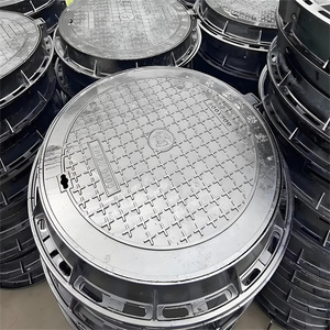 Cubierta de alcantarilla de hierro dúctil redonda de servicio pesado Excelente resistencia al impacto Fundición de arena de hierro fundido forjado para la construcción - Product Image 6