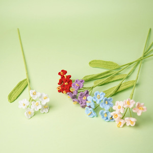 Hydrangea artificielle en crochet mélangé, décoration d'intérieur, cadeau de Noël, style moderne, fleur en soie, prix de gros usine - Product Image 4