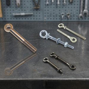 Boulon à œil en acier inoxydable M10 avec tête hexagonale, norme ISO, fixation filetée de 20 mm pour montage d'équipements et assemblage de machines - Product Image 1