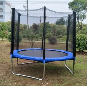 galvanized w leg bungee jump trampoline with outside safety net and shoe bag 6ft trampoline