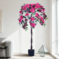 Pohon Bunga Bougainvillea Buatan Haihong Produk Baru 4 kaki 6 kaki Pot Buatan Bougainvillea Palsu untuk Dekorasi Rumah Hotel