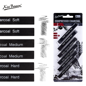 Xin Bowen crayon à croquis d'art au charbon compressé 6 pièces peinture crayon graphite au charbon de bois ensemble pour croquis et peinture - Product Image 6