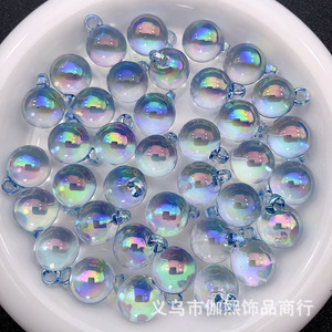 High Transparency 16mm Round Beads With Iridescent Finish For Phone Chains Keychains <b>Car</b> Pendants Accessories - Product Image 2