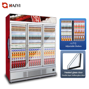 Duy nhất-nhiệt độ nước giải khát tủ lạnh LED ánh sáng trực tiếp uống Cooler Glass cửa thẳng đứng hiển thị tủ lạnh cho mua sắm - Product Image 1