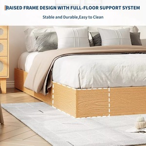 Custom Modern Queen Wood Storage Bed Frame with 6 Drawers Platform Bed High <strong>Headboard</strong> No Box Spring Needed - Product Image 2