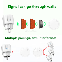 Prise intelligente sans fil RF 433 MHz avec télécommande, prise standard EU/FR 16A AC 110V/120V/220V/240V avec kit émetteur