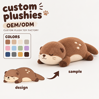 Usine de jouets en peluche personnalisés Otter : Faible MOQ, animaux en peluche lestés et couchés, service d'échantillons de conception OEM/ODM
