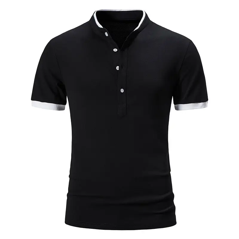 2023 Nieuwe Heren Standaard Poloshirt Met Opstaande Kraag, Zomert-Shirt Voor Heren Met Korte Mouwen