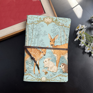 Carnet compact A6 fait à la main utile pour les étudiants en droit de l'université idéal pour la préparation de plaidoirie et les slips avec cerf lapin h - Product Image 2