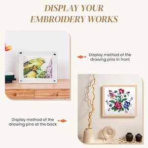 Kit <span class=keywords><strong>de</strong></span> Cadres à Broderie en Bois pour Point <span class=keywords><strong>de</strong></span> Croix, 20 Pièces, 10 Tailles, avec Clous <span class=keywords><strong>de</strong></span> Fixation - Product Image 4