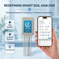 Testeur de sol intelligent 8-en-1 NPK pH EC Humidité Température Fertilité pour l'agriculture en serre