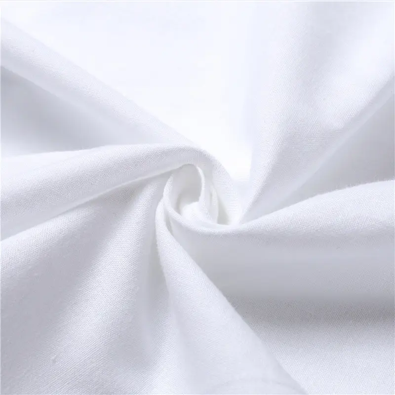 Cheap price 100% Cotton Plain Textile White/Bleach Grey Fabric Woven for Garment or Home Textile