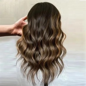 Peluca de Cabello Humano Largo Ondulado <span class=keywords><strong>con</strong></span> Encaje Frontal, <span class=keywords><strong>Rubio</strong></span> Cenizo Europeo <span class=keywords><strong>con</strong></span> Reflejos, Peluca Balayage Rubia <span class=keywords><strong>con</strong></span> Encaje Frontal - Product Image 2