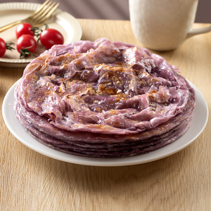 Pancake Croccante al Gusto di Patata Dolce Viola Surgelato Certificato Halal, Sfilacciato e Arrotolato, Paratha per Bambini in Confezione - Product Image 6