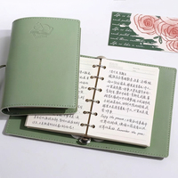 Carnet à spirales en cuir Meng A7 Mini, personnalisé, 6 anneaux, journal, agenda, papier offset 100 g/m², promotionnel